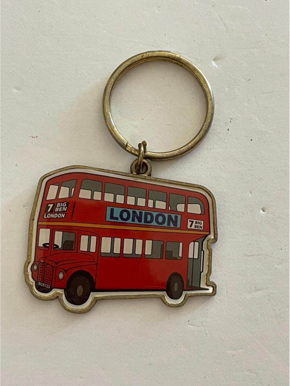 London England Red Double Decker Bus Keychain Key Chain